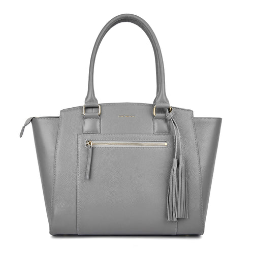 14" LISA DESIGNER LAPTOP HANDBAG | PEBBLE LEATHER | CHAMPAGNE GOLD | kanjibunny.com