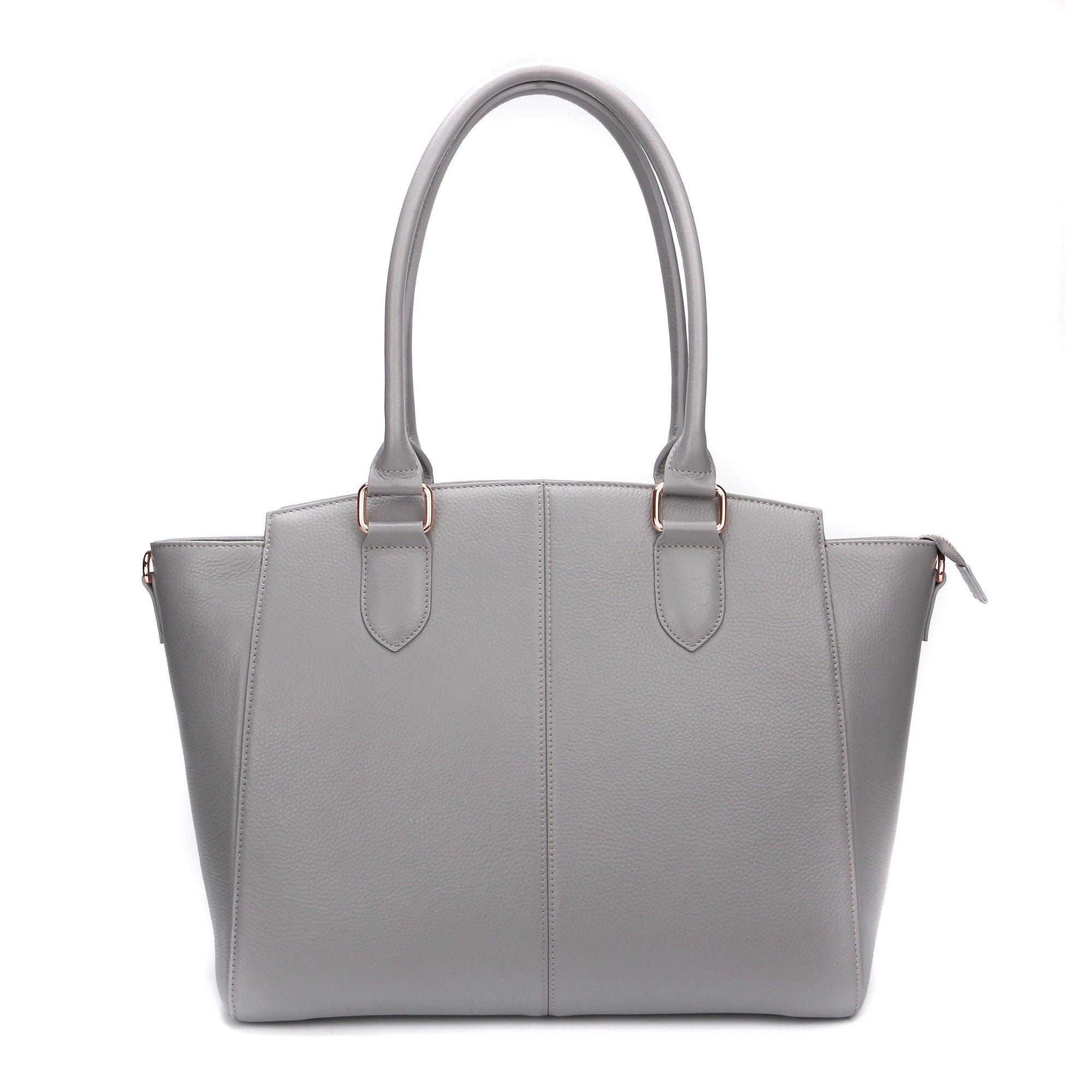 14" LISA DESIGNER LAPTOP HANDBAG | PEBBLE LEATHER | CHAMPAGNE GOLD | kanjibunny.com