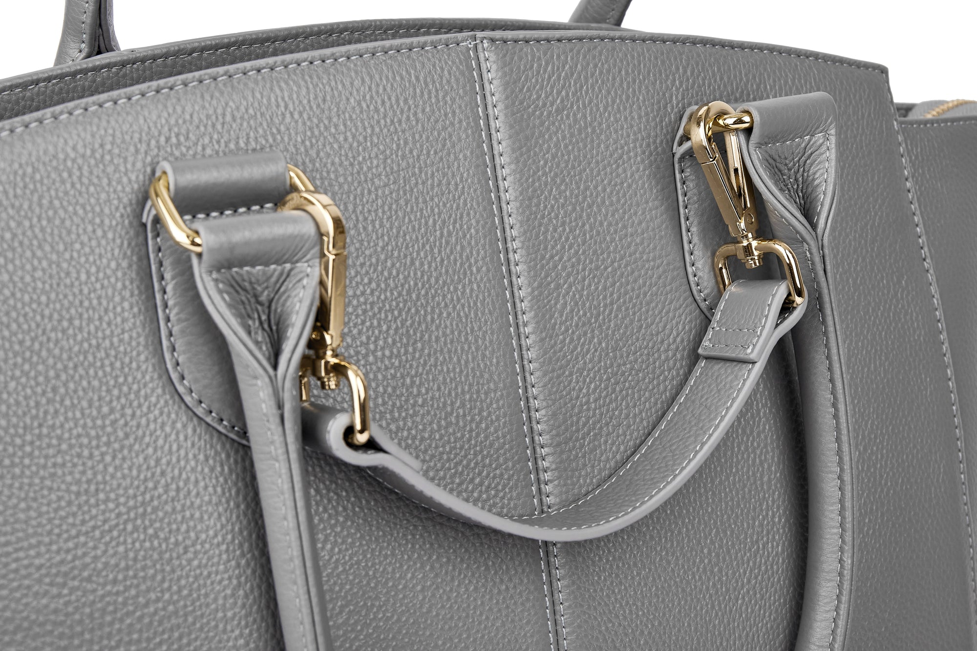 14" LISA DESIGNER LAPTOP HANDBAG | PEBBLE LEATHER | CHAMPAGNE GOLD | kanjibunny.com