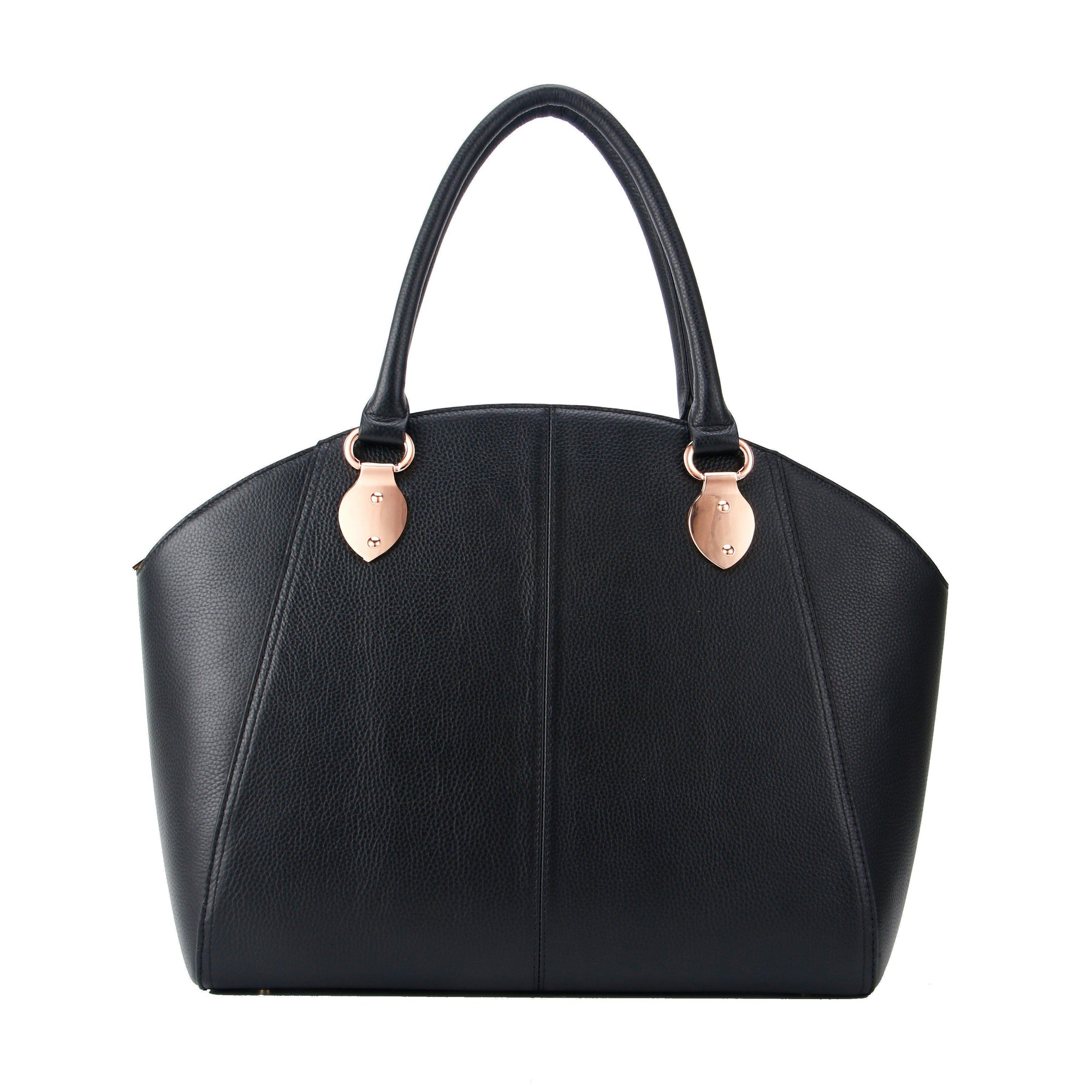 14" SAVANNAH DESIGNER LAPTOP HANDBAG | PEBBLE LEATHER | CHAMPAGNE GOLD | kanjibunny.com