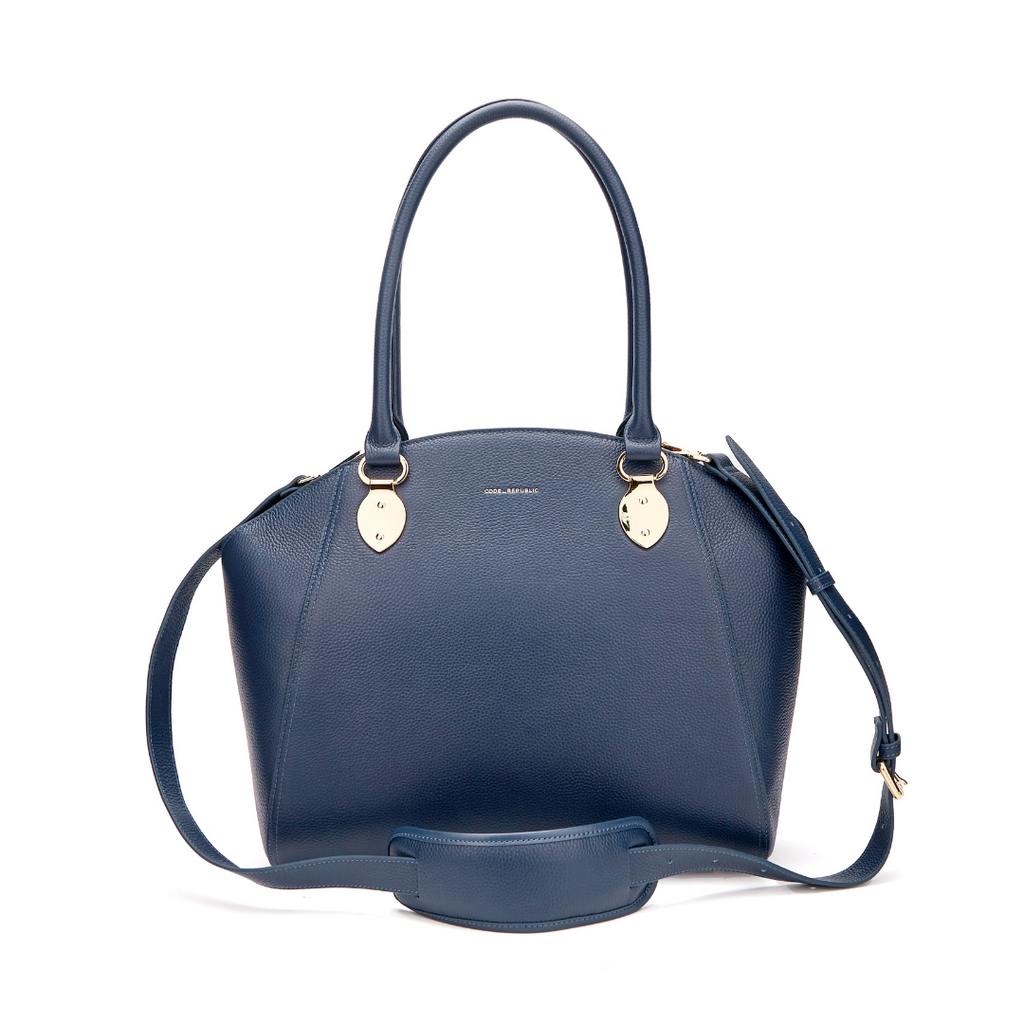 14" SAVANNAH DESIGNER LAPTOP HANDBAG | PEBBLE LEATHER | CHAMPAGNE GOLD | kanjibunny.com