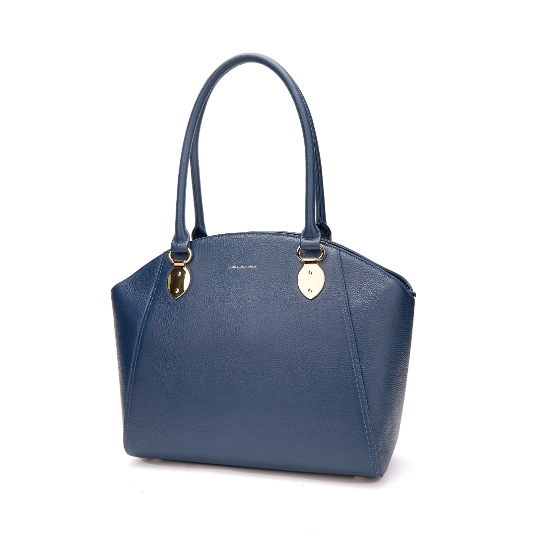 14" SAVANNAH DESIGNER LAPTOP HANDBAG | PEBBLE LEATHER | CHAMPAGNE GOLD | kanjibunny.com