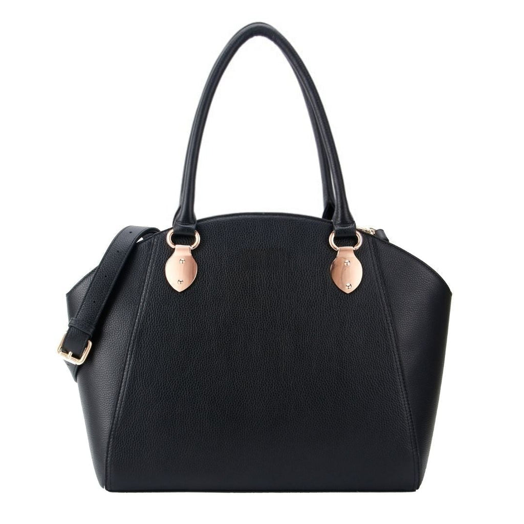 KANJIBUNNY.COM SAVANNAH DESIGNER LAPTOP HANDBAG | BLACK LEATHER | [LIMITED EDITION BUNDLE]